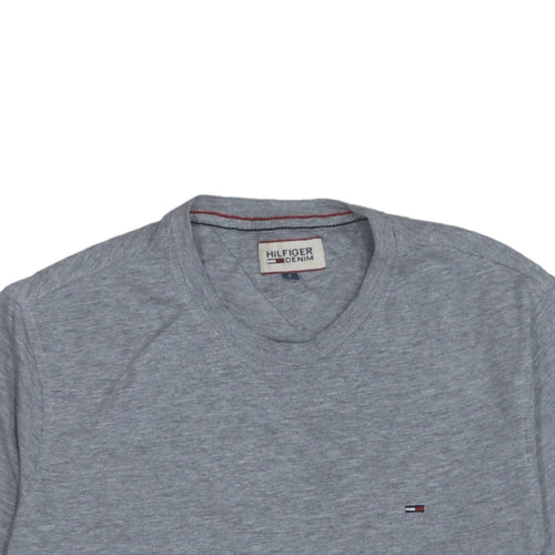 Hilfiger Denim Men's Grey Cotton Regular Fit Short Sleeve Polo S