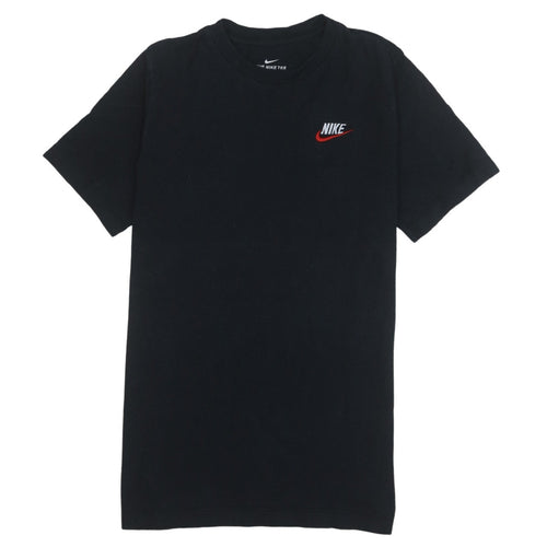 Nike Boys Black Logo Short Sleeve Cotton T-Shirt Size L