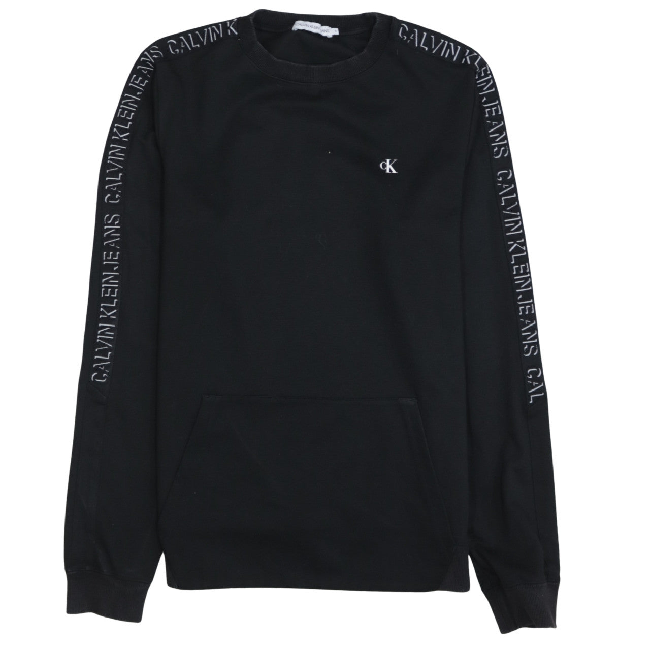 Calvin Klein Jeans Boys Black Logo Pullover Sweatshirt Size 16