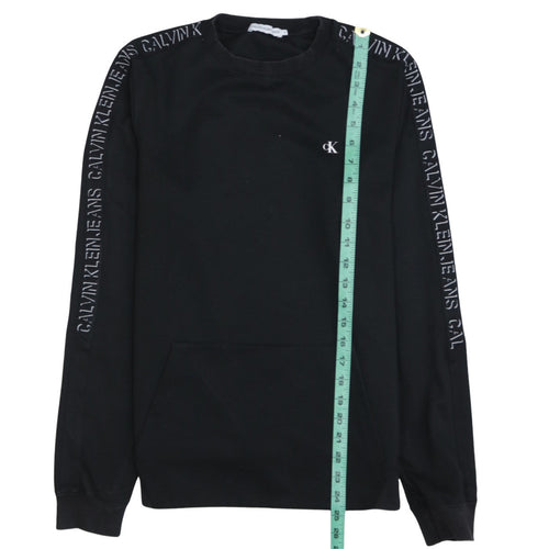 Calvin Klein Jeans Boys Black Logo Pullover Sweatshirt Size 16