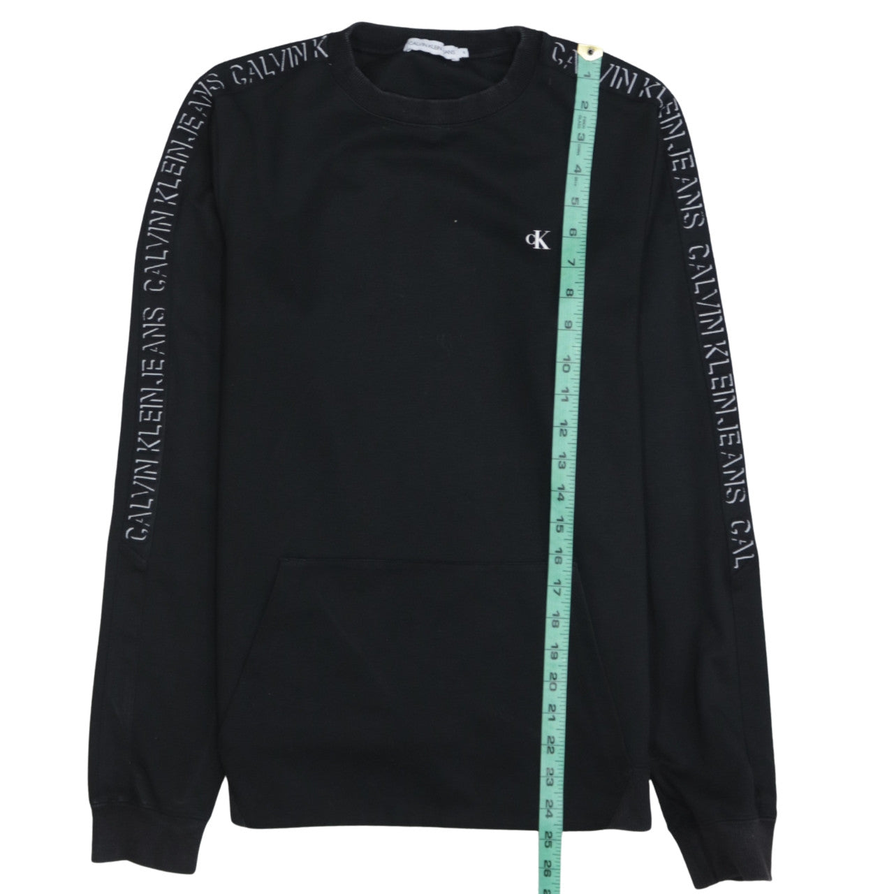 Calvin Klein Jeans Boys Black Logo Pullover Sweatshirt Size 16