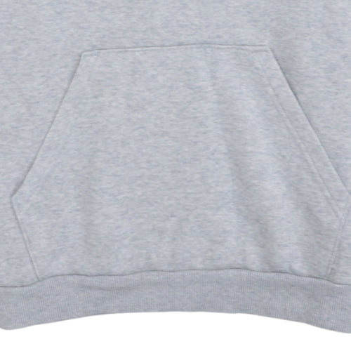 Puma Boys Grey Pullover Hoodie 15-16 Years Fleece Logo Sweatshirt