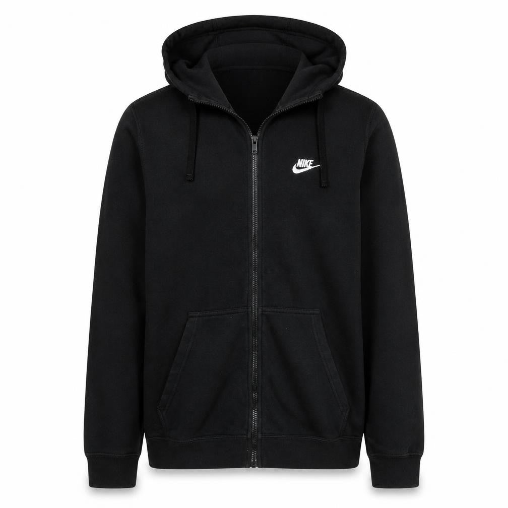 Nike Men's Black Full Zip Hoodie L Fleece Sportswear