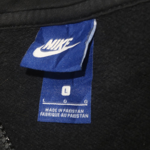 Nike Men's Black Full Zip Hoodie L Fleece Sportswear