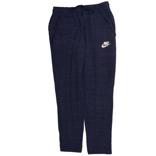 Nike Men's Blue Jogger Trousers L Regular Fit Cotton Blend