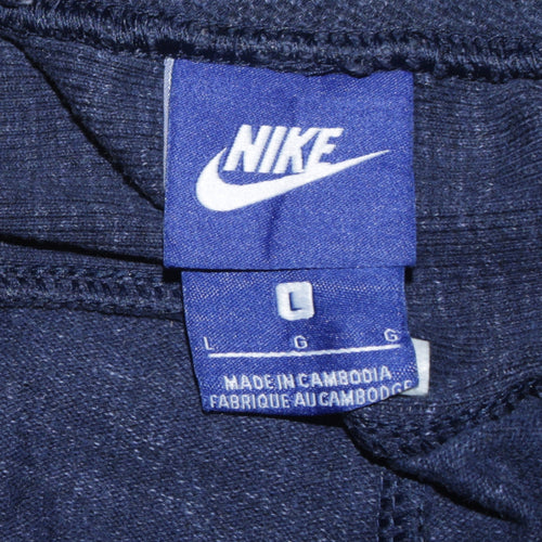 Nike Men's Blue Jogger Trousers L Regular Fit Cotton Blend