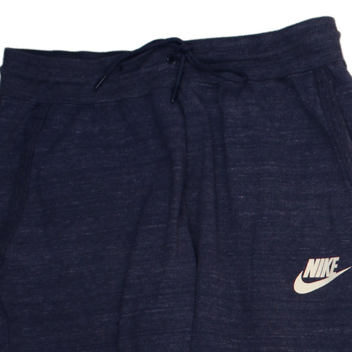 Nike Men's Blue Jogger Trousers L Regular Fit Cotton Blend