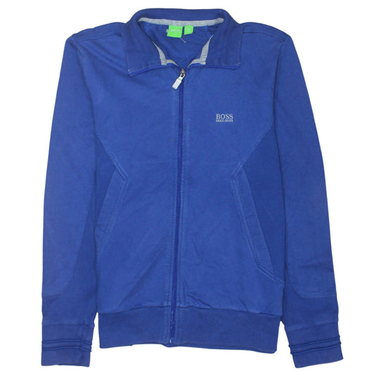 Hugo Boss Men's Blue Cotton Track Jacket Size M Full Zip Lightweight