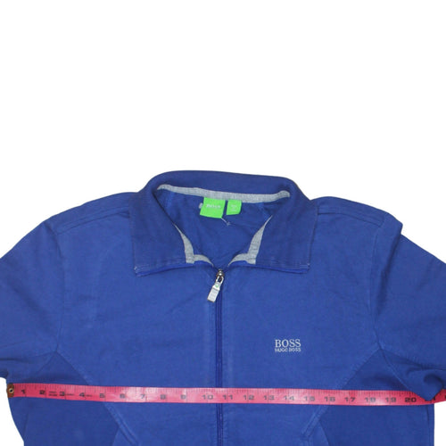 Hugo Boss Men's Blue Cotton Track Jacket Size M Full Zip Lightweight