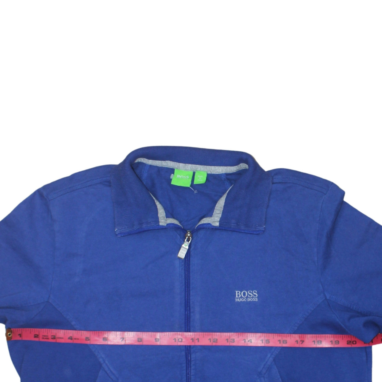 Hugo Boss Men's Blue Cotton Track Jacket Size M Full Zip Lightweight