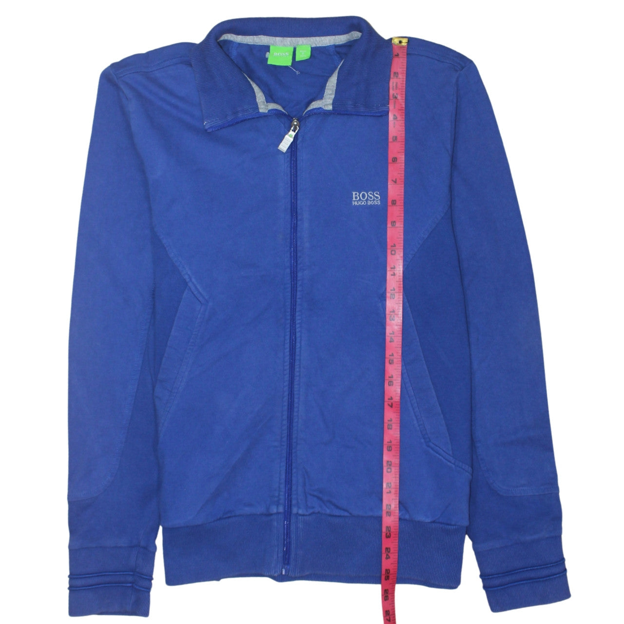 Hugo Boss Men's Blue Cotton Track Jacket Size M Full Zip Lightweight