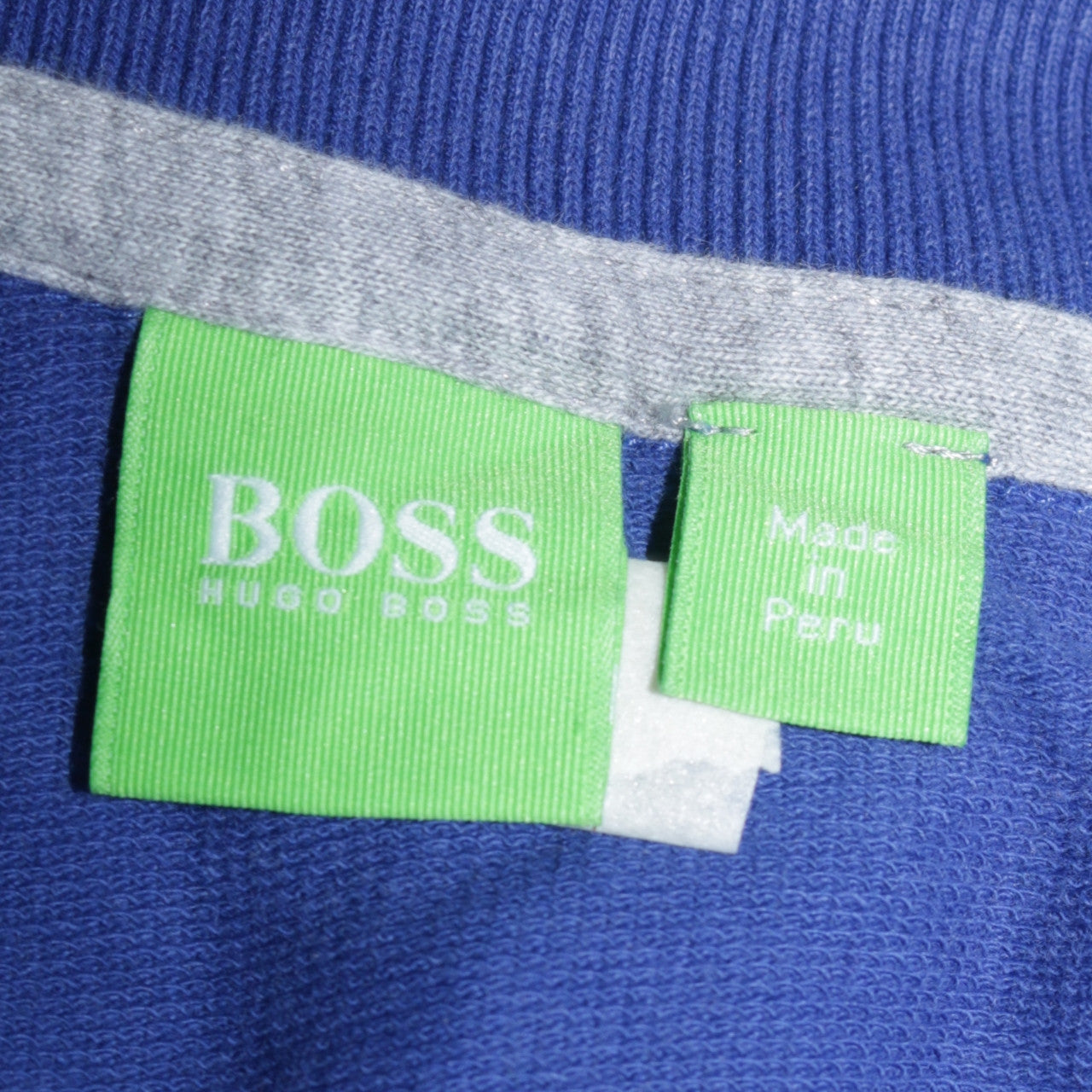 Hugo Boss Men's Blue Cotton Track Jacket Size M Full Zip Lightweight