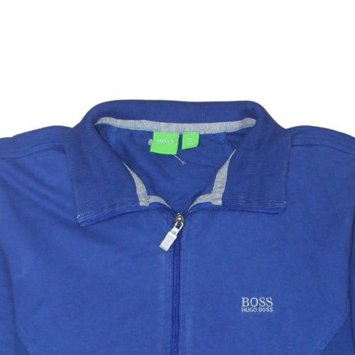 Hugo Boss Men's Blue Cotton Track Jacket Size M Full Zip Lightweight