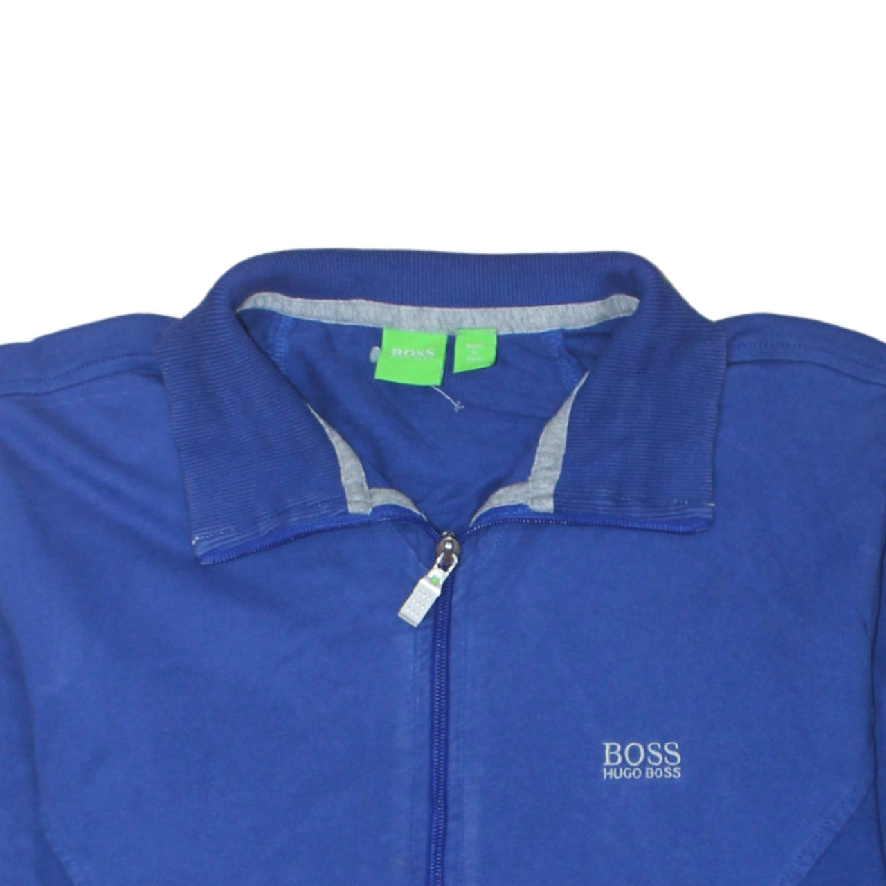 Hugo Boss Men's Blue Cotton Track Jacket Size M Full Zip Lightweight