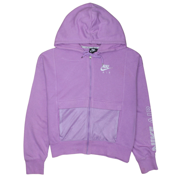 Nike Air Womens Purple Full Zip Hoodie Medium Cotton Blend