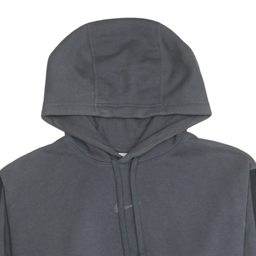 Nike Women's Grey Pullover Hoodie Large Logo Hooded Sweatshirt