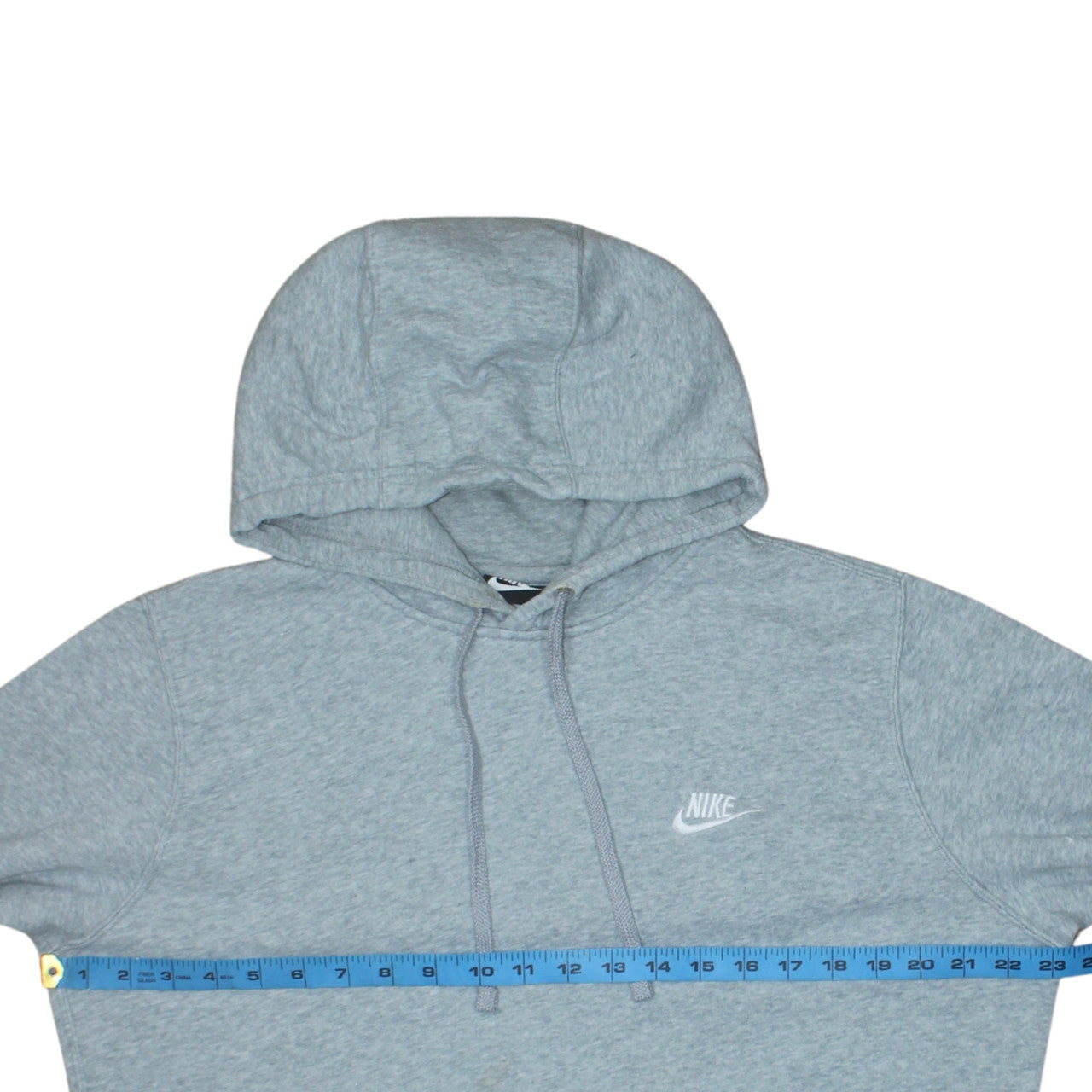 Nike Men's Grey Pullover Hoodie Size M Classic Fleece Sweatshirt