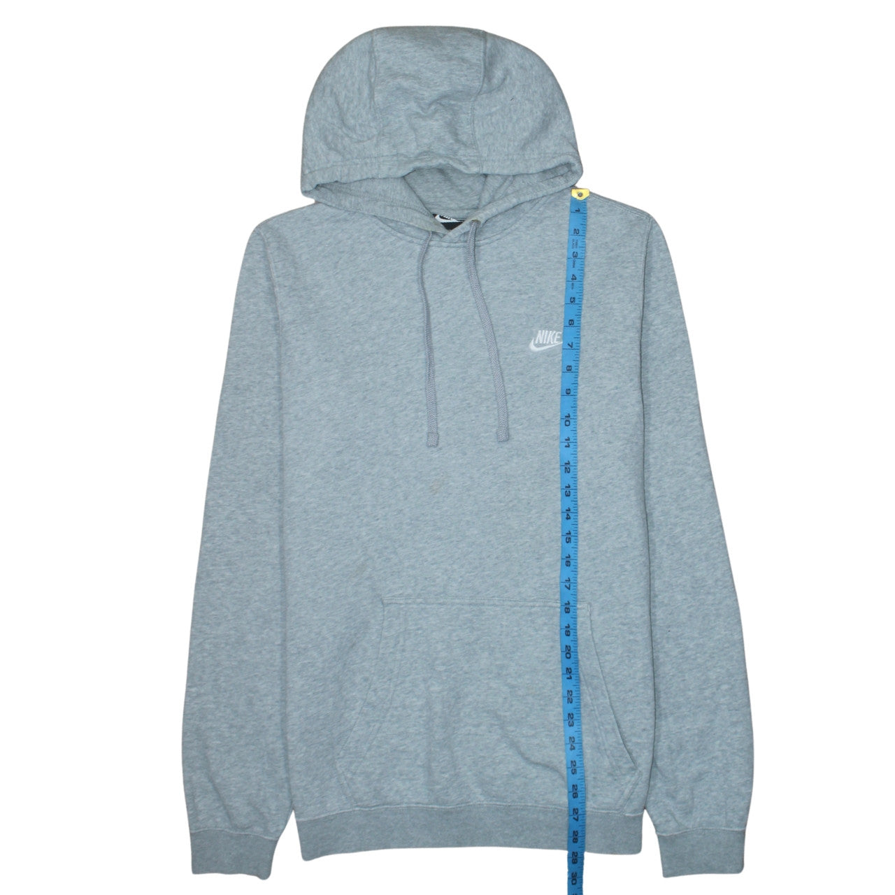 Nike Men's Grey Pullover Hoodie Size M Classic Fleece Sweatshirt