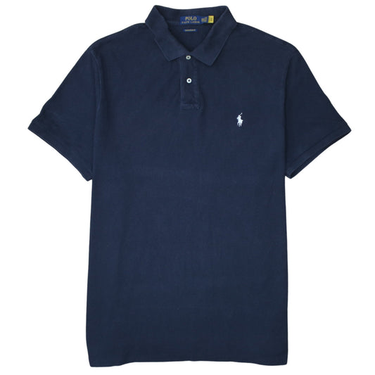 Ralph Lauren Men's Navy Blue Custom Slim Fit Polo Shirt XXL