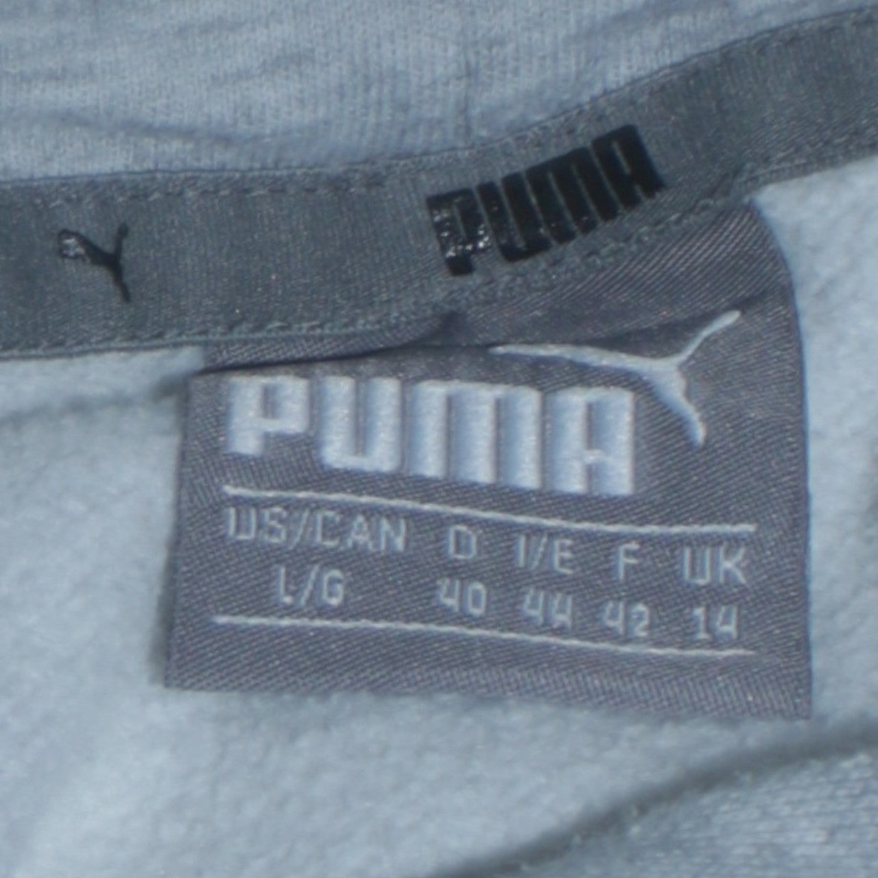 Puma Womens Grey Hoodie Size 14 Pullover Logo Hooded Sweatshirt