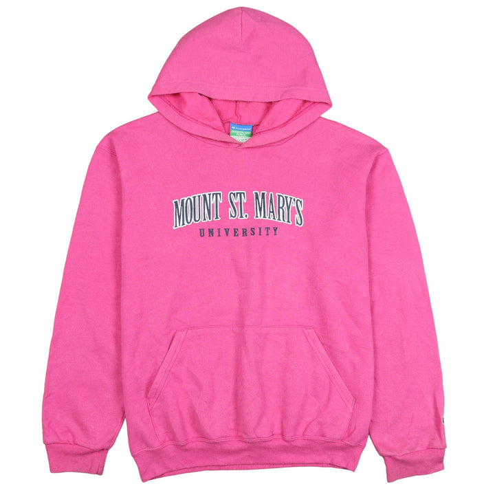 Champion Girls Pink Pullover Hoodie Fleece Mount St. Mary’s XL 14-16