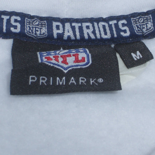 Primark Men’s White NFL Patriots Pullover Hoodie Size M