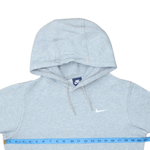 Nike Men's Grey Pullover Hoodie S Classic Fleece Cotton Blend