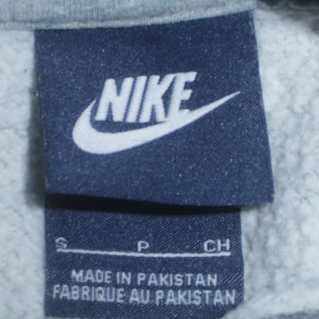 Nike Men's Grey Pullover Hoodie S Classic Fleece Cotton Blend