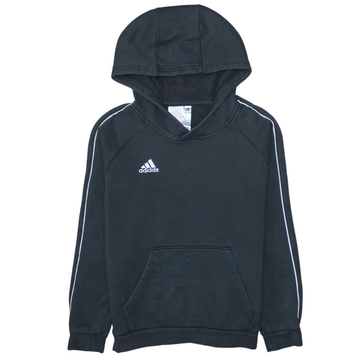 Adidas Boys Black Pullover Fleece Hoodie 11-12 Years Sports Sweatshirt