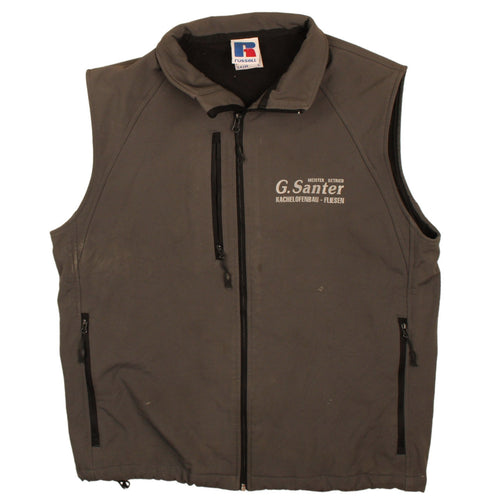 Russell Men's Brown Softshell Bodywarmer Gilet L Workwear