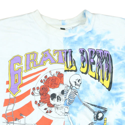 H&M Divided Women’s XS Blue Tie-Dye Grateful Dead Pullover Sweatshirt