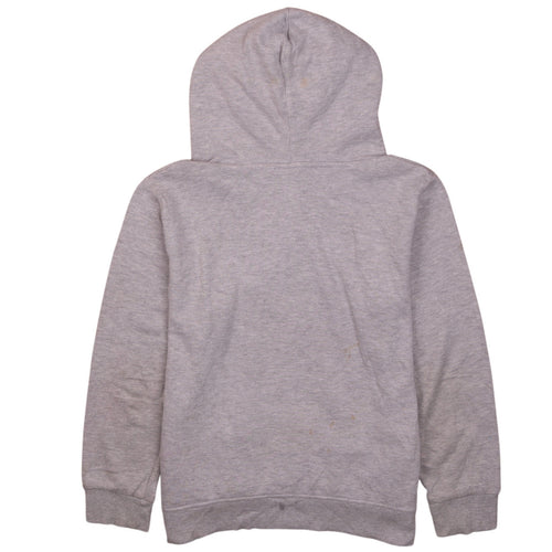 Puma Boys Grey Hoodie L 14-16 Pullover Fleece Cotton Blend Logo Print