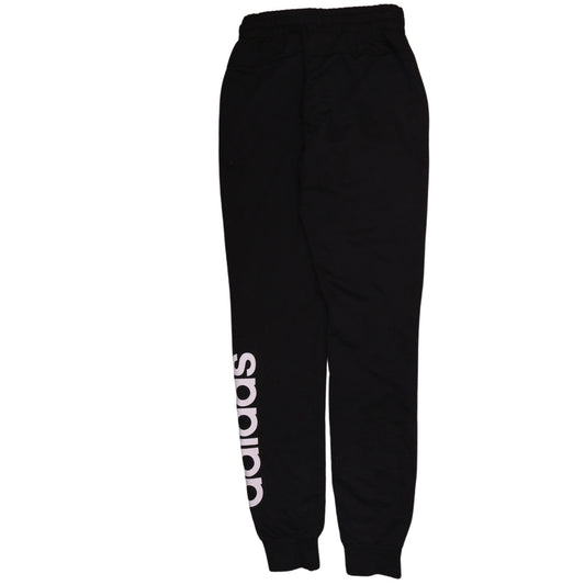 adidas Women's Black XS Logo Sweatpants Cotton Blend