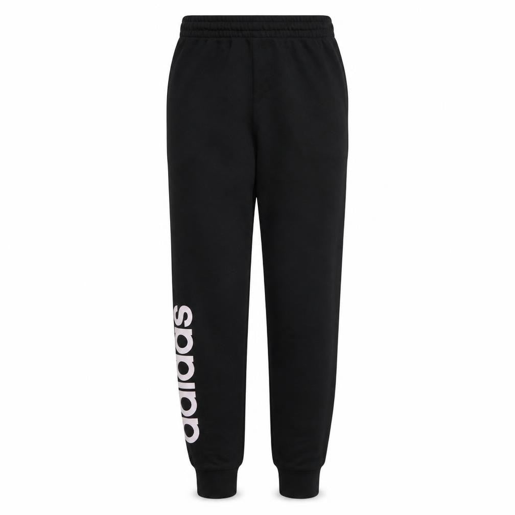 Front view of adidas Women's Black XS Logo Sweatpants Cotton Blend