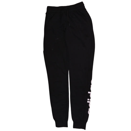 adidas Women's Black XS Logo Sweatpants Cotton Blend