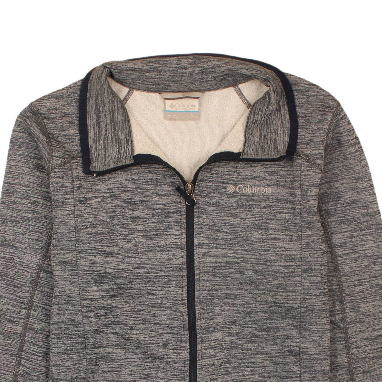 Columbia Boys Grey Fleece Lined Full Zip Outdoor Jacket Size 14-16 Years