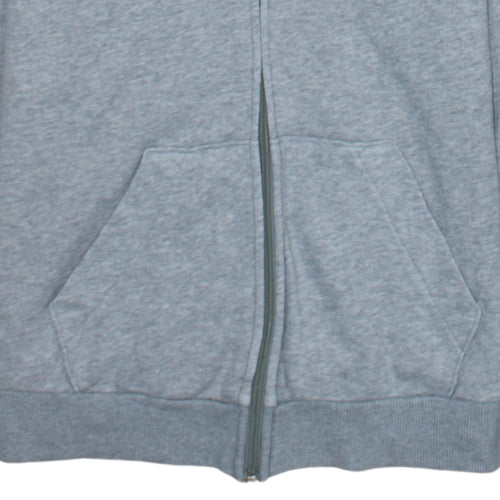 Adidas Women Grey Full Zip Hoodie Small 8-10 Hooded Sweatshirt