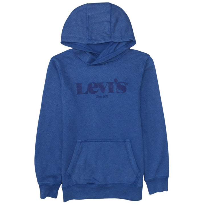 Levi's Boys Blue Pullover Hoodie 16 Years Cotton Blend Logo Sweatshirt