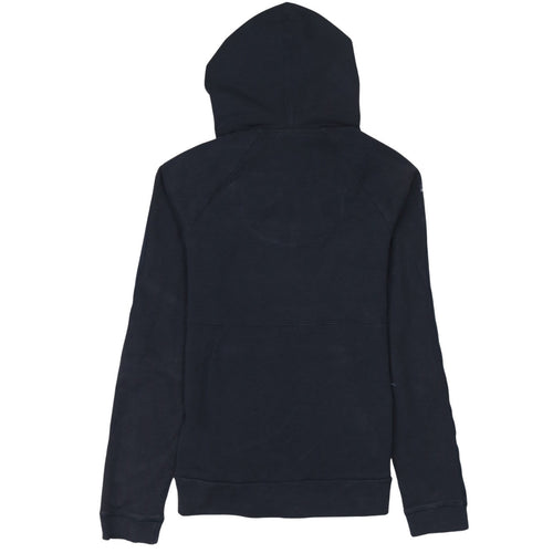 Adidas Women Black 1/4 Zip Hooded Sweatshirt Size 10 Organic Cotton