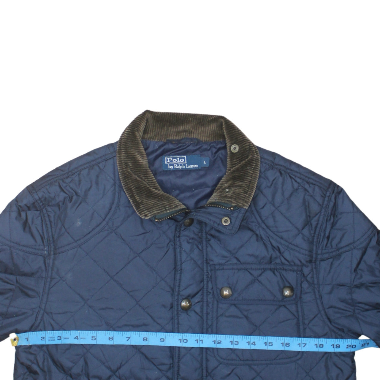Polo Ralph Lauren Men's Blue Quilted Polyester Jacket Size L