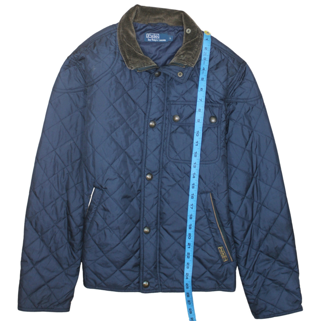 Polo Ralph Lauren Men's Blue Quilted Polyester Jacket Size L