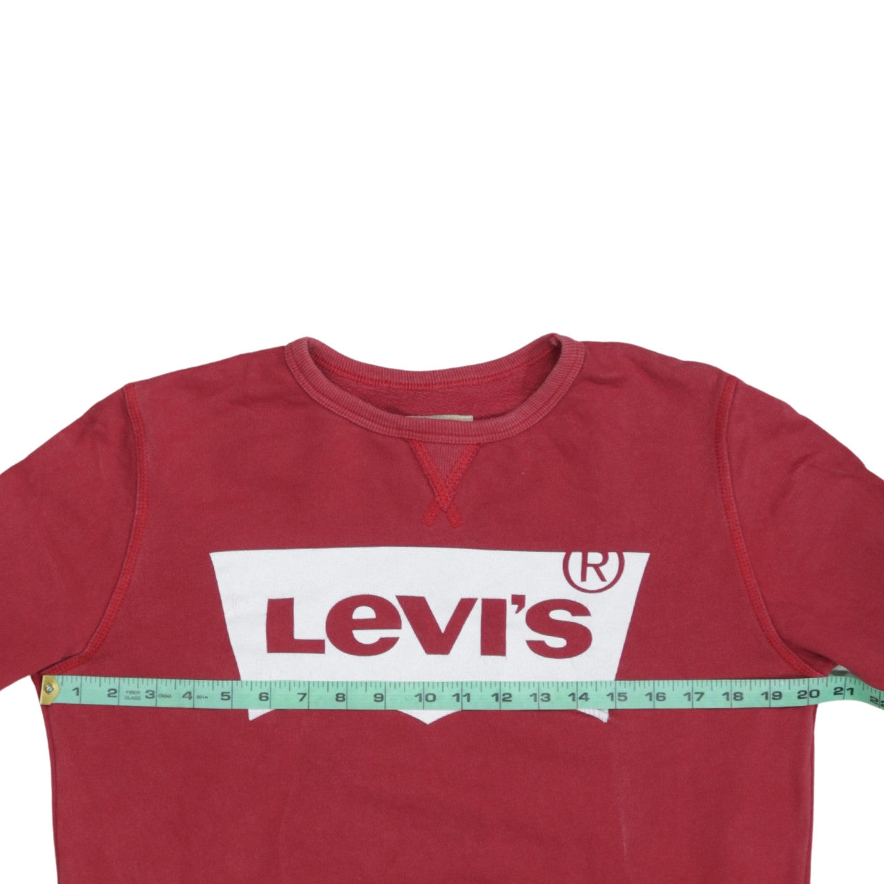 Levi's Boys Red Logo Crew Neck Sweatshirt Size 16 Regular Fit Cotton
