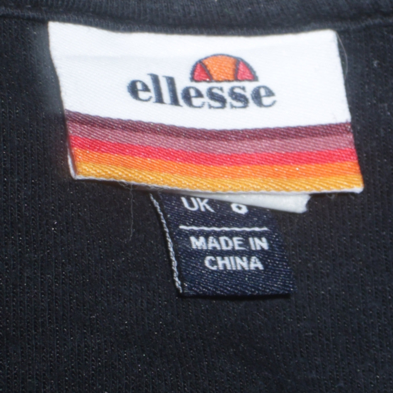 Ellesse Womens Black UK 8 Pullover Crew Neck Sweatshirt