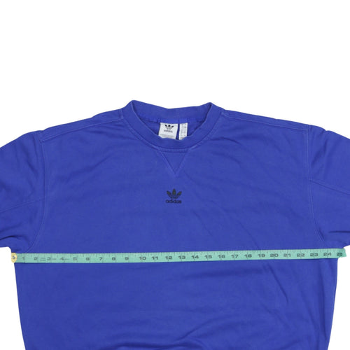 Adidas Womens Blue Crew Neck Long Sleeve Sweatshirt Size 8