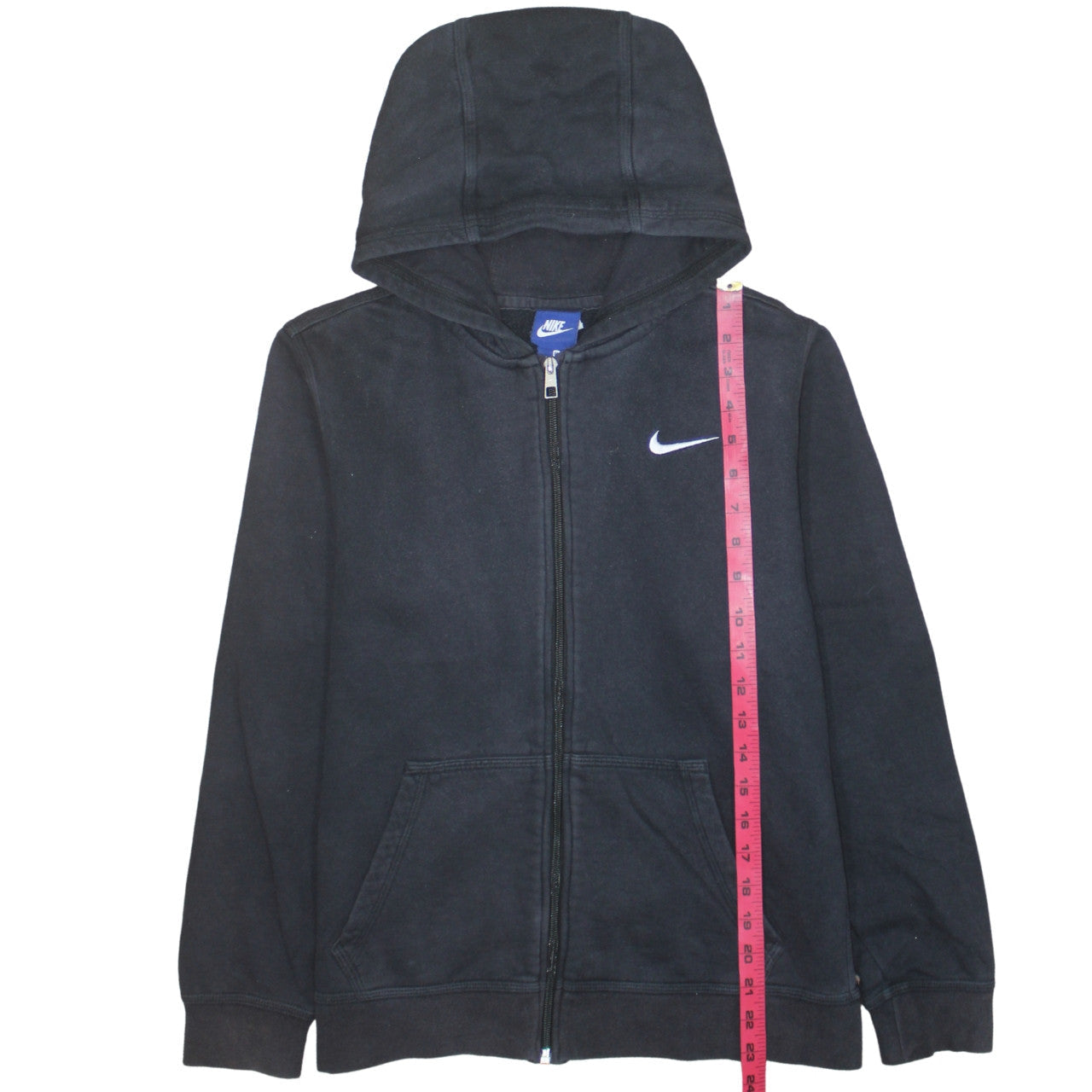 Nike Boys Black XL Full Zip Hoodie Fleece Sweatshirt 13-15 Years