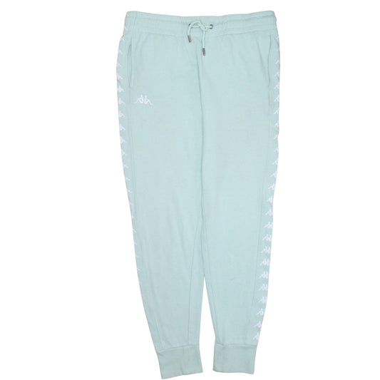 Kappa Women Mint Green Jogger Sweatpants Large Drawstring Lined Logo