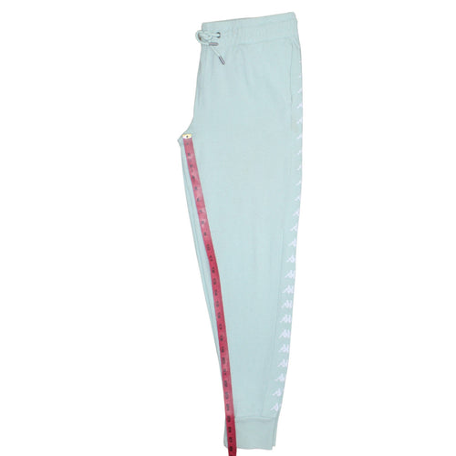 Kappa Women Mint Green Jogger Sweatpants Large Drawstring Lined Logo