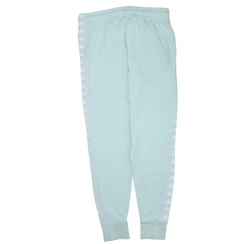 Kappa Women Mint Green Jogger Sweatpants Large Drawstring Lined Logo