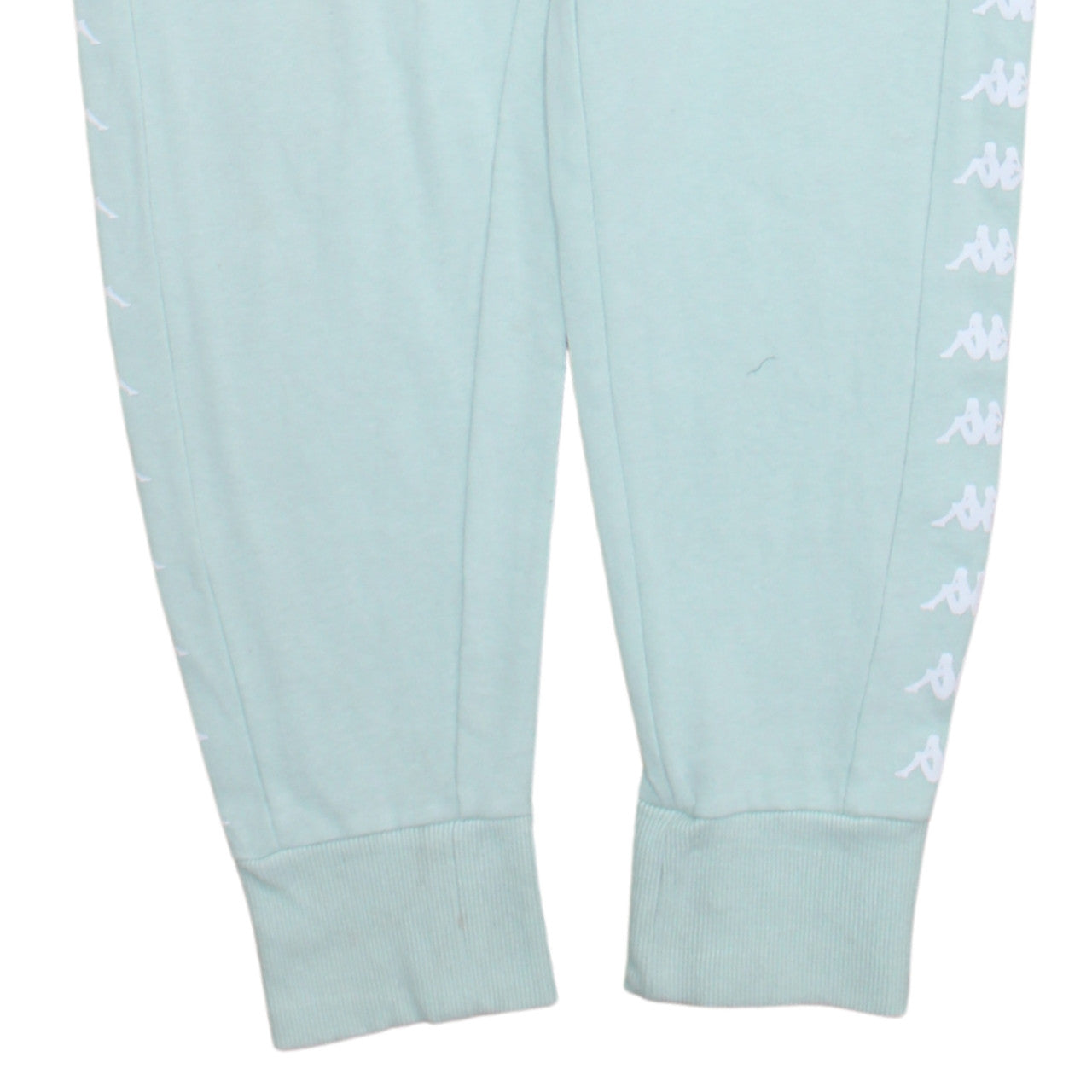 Kappa Women Mint Green Jogger Sweatpants Large Drawstring Lined Logo