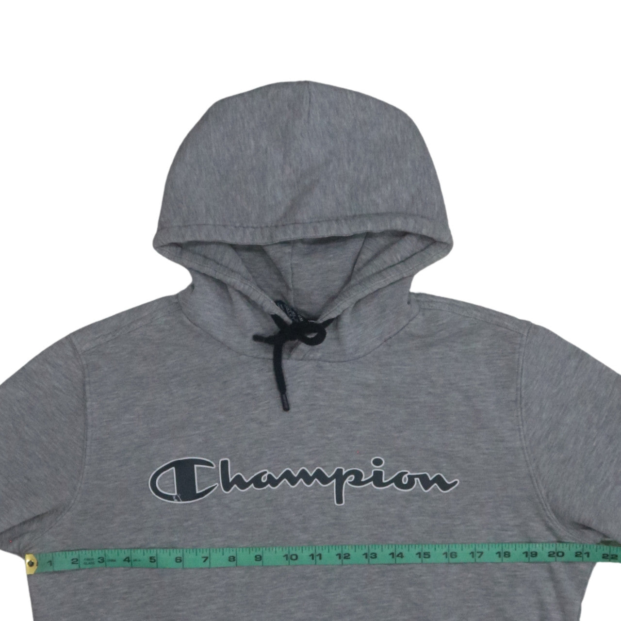 Champion Womens Grey Pullover Hoodie Medium Cotton Blend Logo